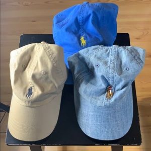 Polo hat bundle of 3